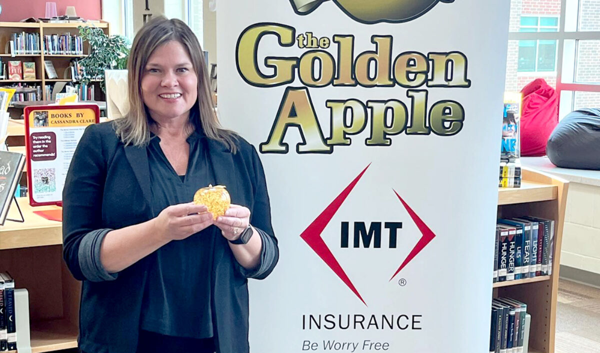 Golden apple recipient Amy Akers